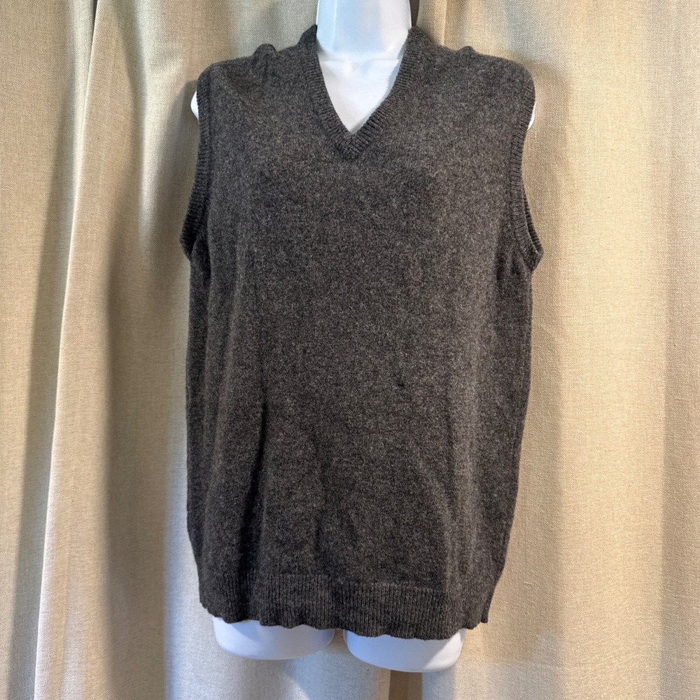 Vintage Jacobsons Wool Sweater‎ Vest Size L Gray
